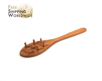 Wooden Spoon / Rake for Pasta Spaghetti serving Large from Cherry wood - 30