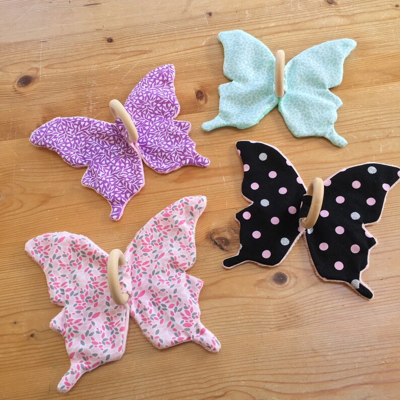 Bea'spoke Butterfly Teether Ring Natural Teething Wooden ...