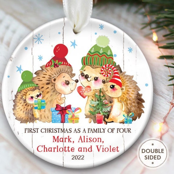 3 Ornament Box Set - Hedgehog with mushroom