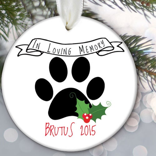 personalized pet ornaments in memory