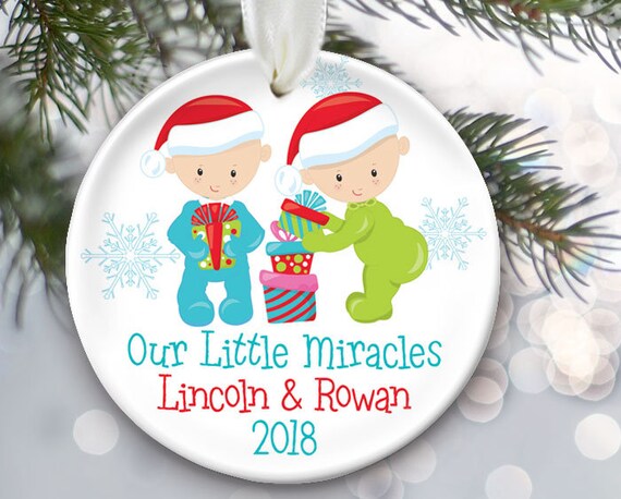 twins first christmas ornament 2018