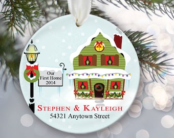 Housewarming Gift OUR FIRST HOME Ornament Personalized Christmas Ornament New House Ornament Home sweet Home Ornament Wedding Gift OR187
