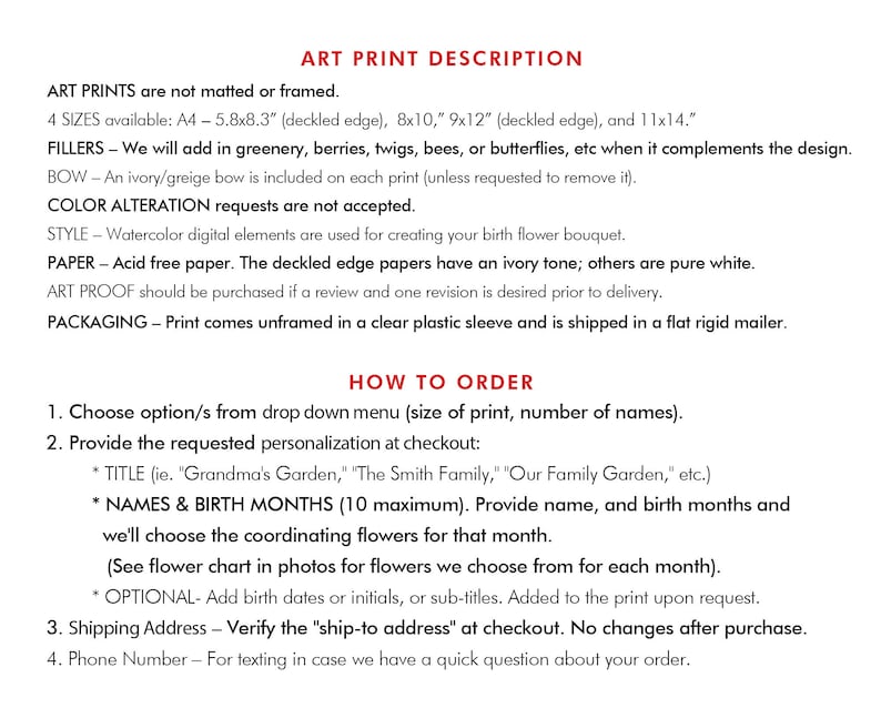 Custom Grandma Gift for Mom personalized family art, custom floral print, family name wall decor, watercolor bouquet, birth month flowers, family tree alternative, grandparents gift, anniversary present, Mother's Day gift, Christmas gift, housewarming present, wedding gift, customizable wall art, family portrait alternative, botanical family art, sentimental home decor, Our Family Garden print, family keepsake, colorful floral illustration, personalized text art