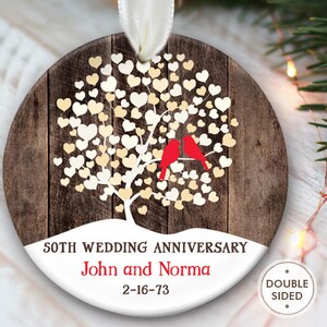40th Anniversary Gift for Parents Anniversary Ornament 40th Anniversary Gifts for 40th Wedding Anniversary Gift for Couples fake wood OR857 50th Anniversary