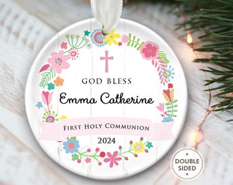 Confirmation Ornament Girl Baptism Ornament Boy Baptism Gift Confirmation Gift Confirmed in Christ First holy Communion Ornament OR634