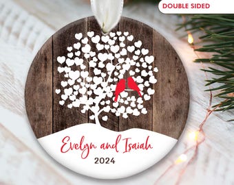 Dating Gift Couples Gift Love Birds Ornament Personalized Gift for Couples Christmas Ornament Lovebirds Ornament Valentine Ornament OR010
