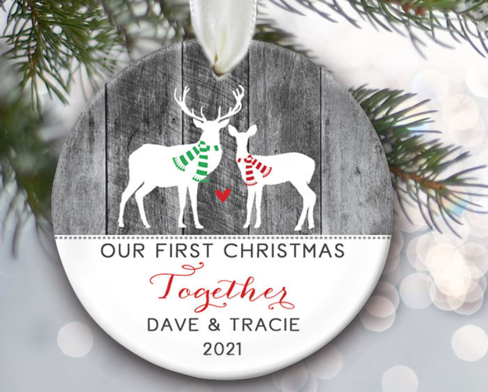 Our First Christmas Together Ornament Personalized Christmas Etsy