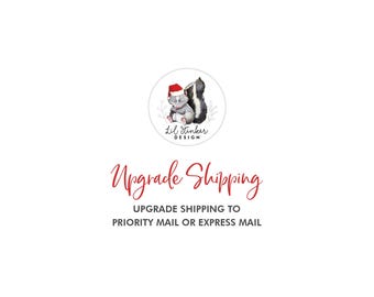 UPGRADE shipping to Priority Mail, or to Priority Express Mail, after having ALREADY placed an order with First Class Mail shipping