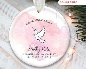 Confirmation Ornament Gift for Girl Confirmation Gift Confirmation Christmas Ornament dove ornament confirmed in Christ Holy Spirit OR448