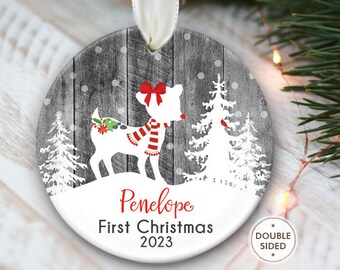 Babys First Christmas Ornament 2023 Babys First Christmas Ornament Baby Girl First Christmas Ornament Lil Stinker Design Baby Boy Gift OR976