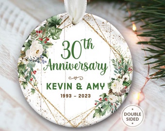 30th anniversary ornament 30th wedding anniversary ornament 30 wedding anniversary gift for couples 30th anniversary gift for husband OR077