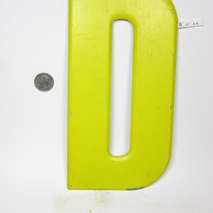 10&quot; Vintage Metal Letter  D - Marquee Signage - Letter Sign - Monogram Initial - Yellow Letter