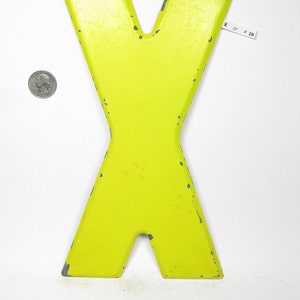 10&quot; Vintage Metal Letter  X - Marquee Signage - Letter Sign - Monogram Initial - Yellow Letter