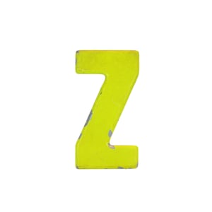7 1/2&quot; Vintage Metal Letter Z - Marquee Signage - Letter Sign - Monogram Initial - Yellow Letter