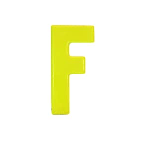 7 1/2&quot; Vintage Metal Letter F - Marquee Signage - Letter Sign - Monogram Initial - Yellow Letter