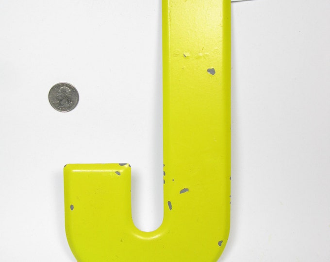 10 Vintage Metal Letter J Marquee Signage Letter Sign Monogram Initial