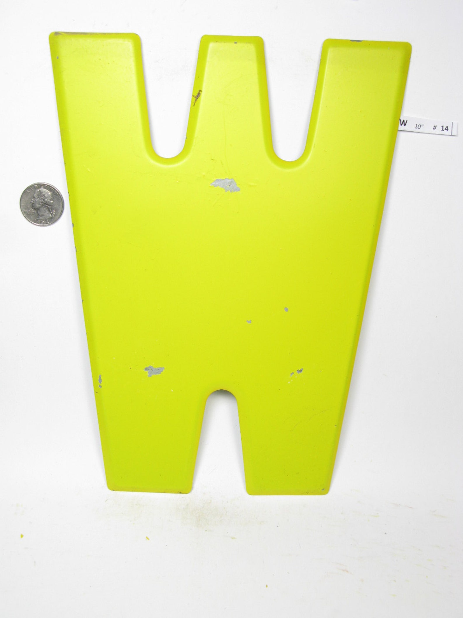 10 Vintage Metal Letter W Marquee Signage Letter Sign Monogram Initial