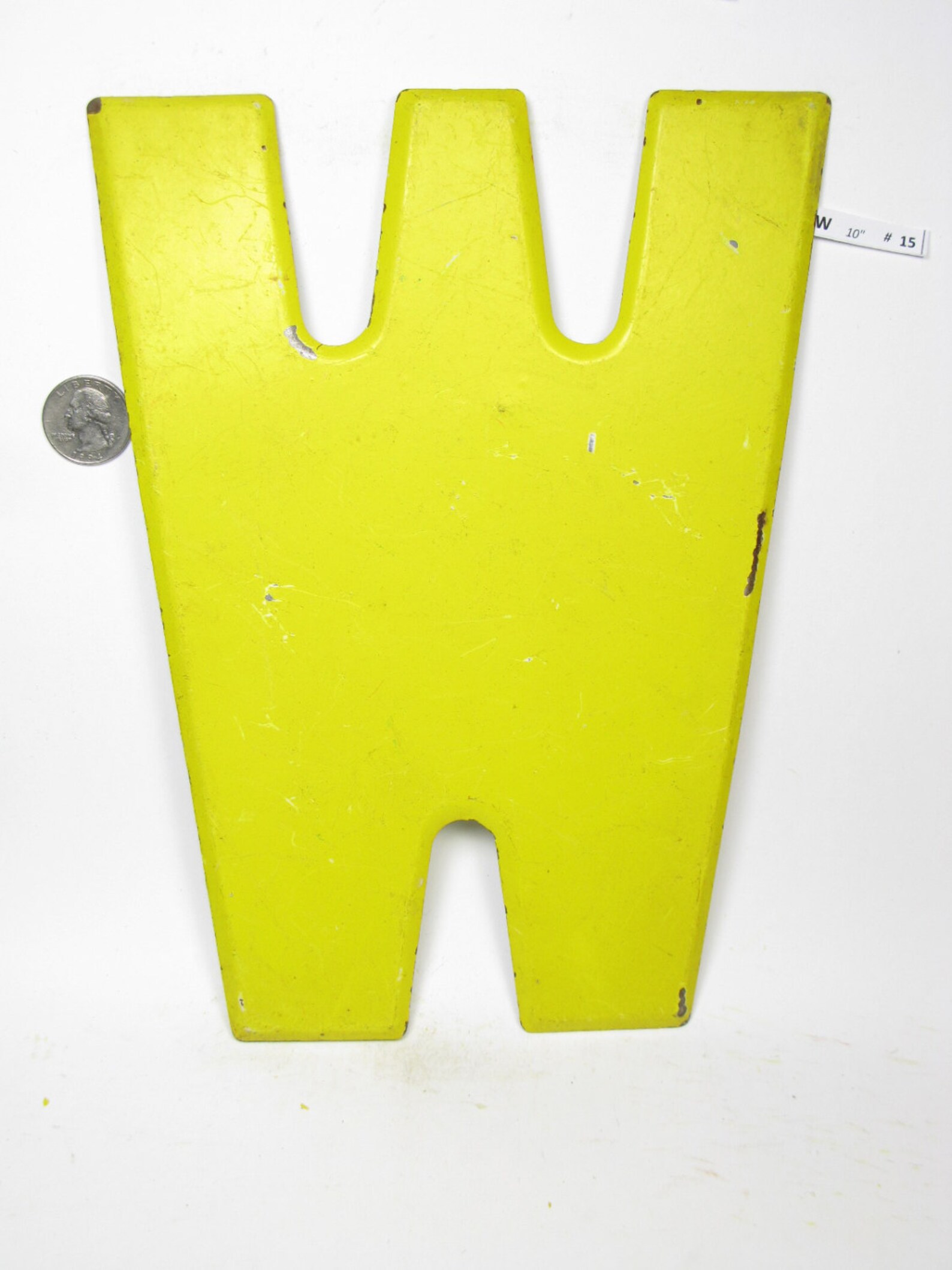 10 Vintage Metal Letter W Marquee Signage Letter Sign Monogram Initial