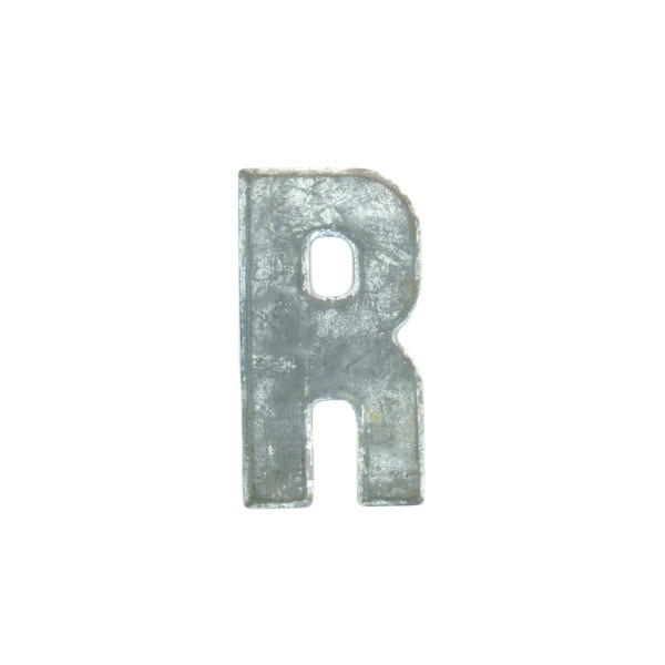 7 1/2" Vintage Metal Letter  R - Marquee Signage - Letter Sign - Monogram Initial - Silver Letters