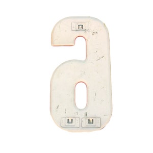 7 1/2 Vintage Metal Number 6 Orange Marquee Signage Number Six Sign Birthday Numbers House Number Outdoor Kid's Party Decor Sports image 4