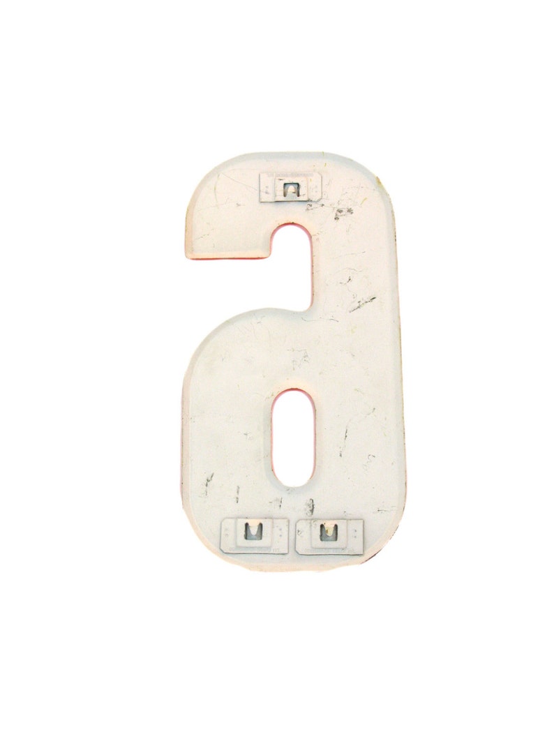 7 1/2 Vintage Metal Number 6 Orange Marquee Signage Number Six Sign Birthday Numbers House Number Outdoor Kid's Party Decor Sports image 4