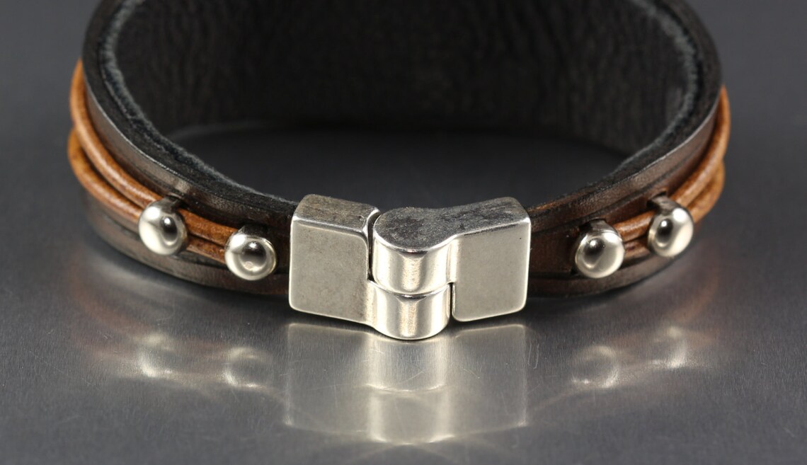 Leather and Woven Wire Bracelet Tutorial Etsy