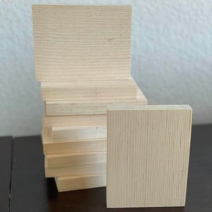 100 Pieces 4x4 Inch Wood Squares Unfinished Basswood Plywood Wooden Sheets  1/8 inch Thick Blank Wood Squares for Crafts Painting Scrabble Tiles Mini