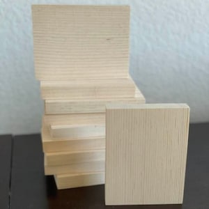 DIY 5" 6" Wood Squares Bases| 4" x 8" | 4" x 10" | 3/4" thick Sets of Unfinished Sanded Wood Blanks | Products and Crafting Ideas