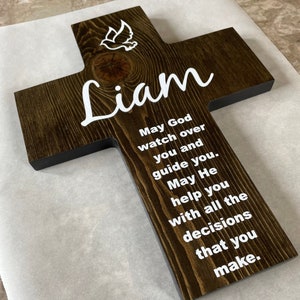 Unique Confirmation Gift, Personalized cross Baptism, First Communion ideas for boys or girls, Catholic gifts, Christian presents