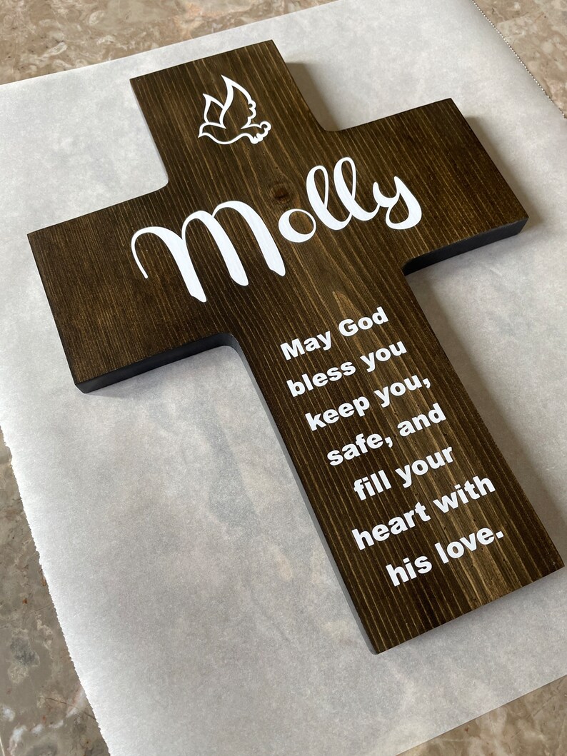 Baptism Cross Wooden Cross Personalized Gift Present May Etsy