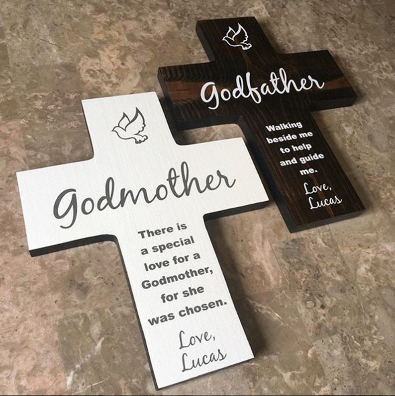 Personalized Cross Gift for Godparents. Godmother Gift Etsy