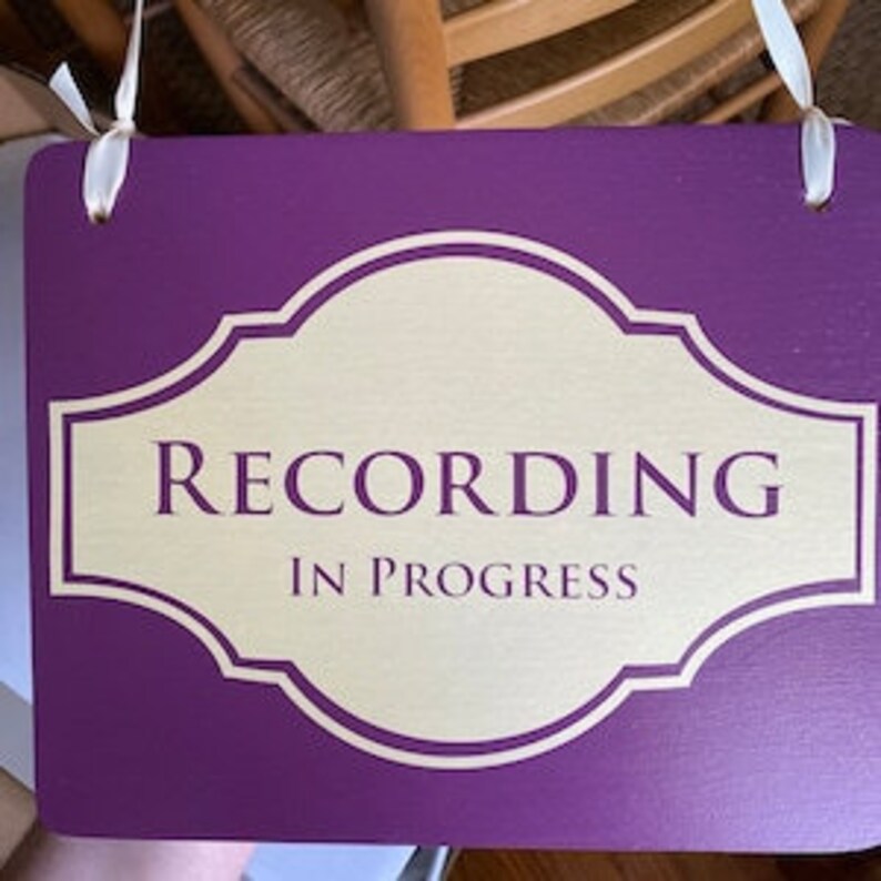 Recording in Progress Sign Music Studio Decor Custom - Etsy