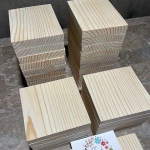 Unfinished Pine Wood Squares: DIY Craft Blanks, 3/4&quot; Thick