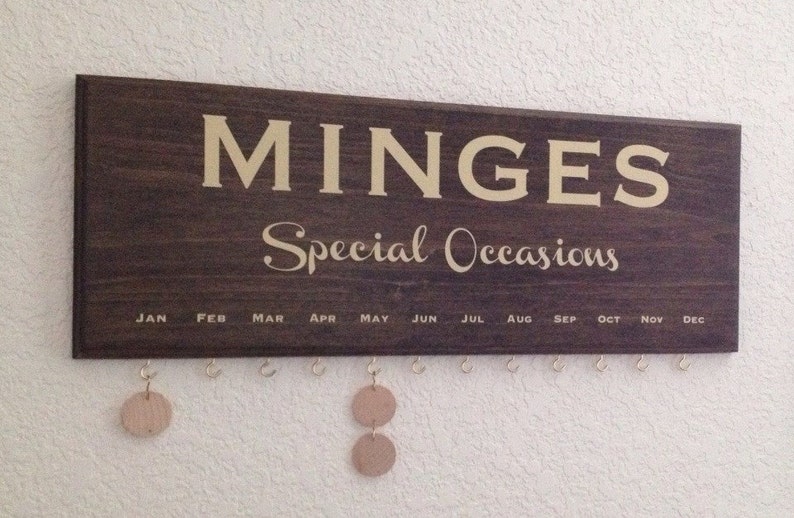 Personalized Calendar Signs Special Occasions Plaque With 50 Etsy