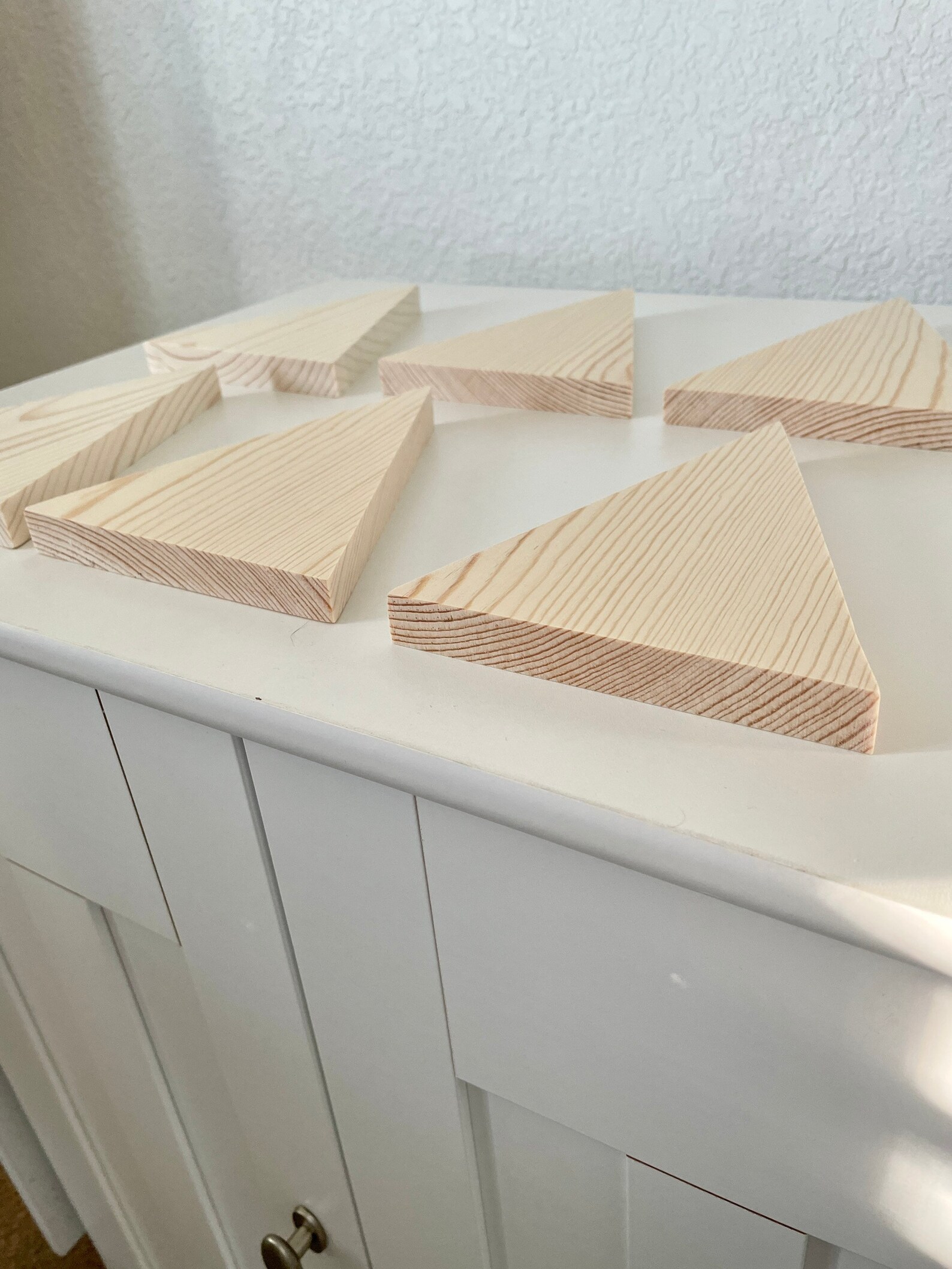 Six 6 3/4 X 5 1/2 Unfinished Wood Triangles DIY Mountain Etsy