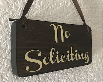 No Soliciting Sign, No Soliciting door sign, No Solicitation sign, No not disturb sign, Sign for home or business,