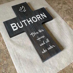 Family Personalized Cross for Wall, Custom wall Cross, Bless this House, Housewarming gifts, custom wall cross, Xmas gift, wedding gift