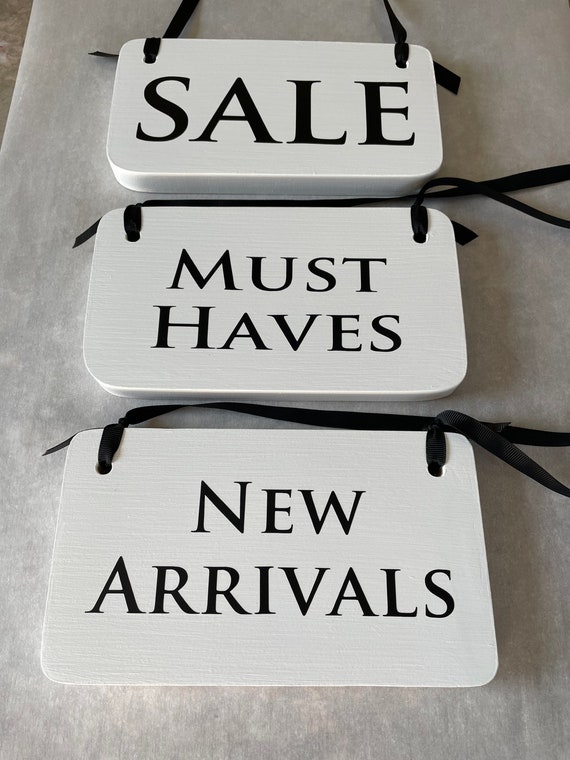 Hanging Retail Signs for Boutique Apparel Store Set of 3 Etsy
