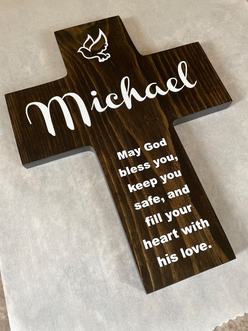 Baptism Cross Wooden Cross Personalized Gift Present May Etsy