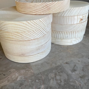 Unfinished Wood Round Circles (  4" - 5" DIA x 5/8" thick) Lots - Pine Sanded and Ready to Use - DIY craft - projects, products and gifts