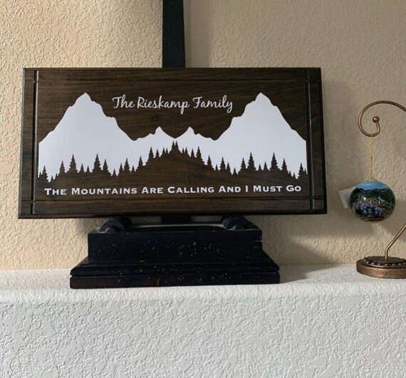 Personalized Wood Mountain Sign Mountain Decor for Airbnb Etsy