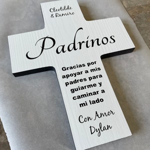 Cruces de madera personalizadas para pared / Regalo para padrinos - Bautismo católico - Cruces de madera personalizadas para pared / Regalo para padrinos - Bautismo católico - Regalo para padrinos