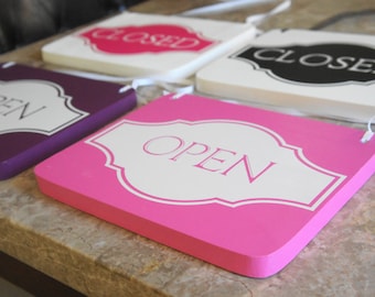 Open Closed Sign, Business sign, Open Sign, Closed sign, Store Front Sign, Boutique Sign.