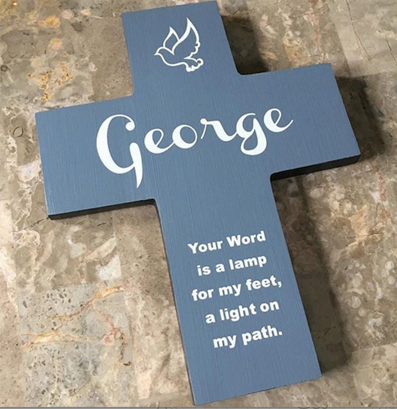 Personalized Cross for Baptism Dedication Gift Christening Etsy
