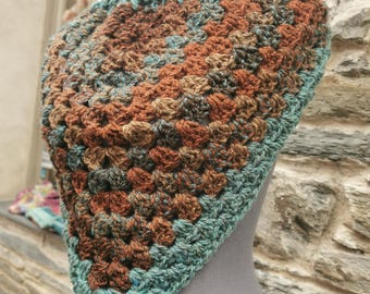 Crochet bandana scarf