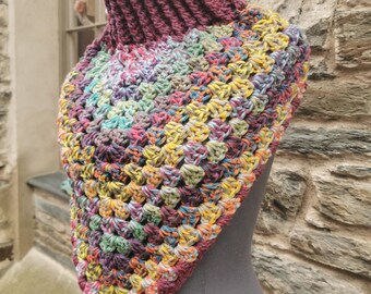 Crochet bandana scarf