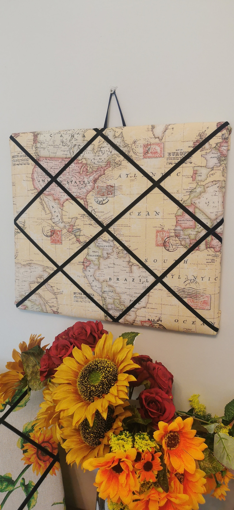 World map memory boards /_ sunflower /_ deers stags /_ farmhouse rustic /_ Christmas gifts/_ Christmas cards/_ photos
