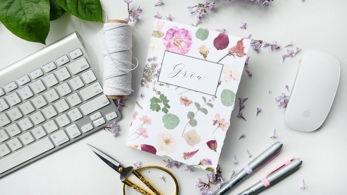 Pressed Flower Natural and Botanical Notebook Journals Etsy