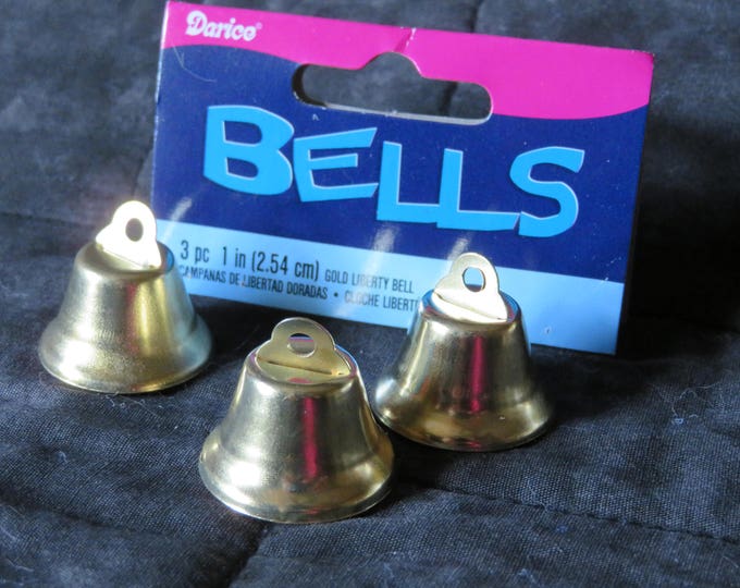 Gold Liberty Bells With Clappers1 Inch25 MM Craft Etsy