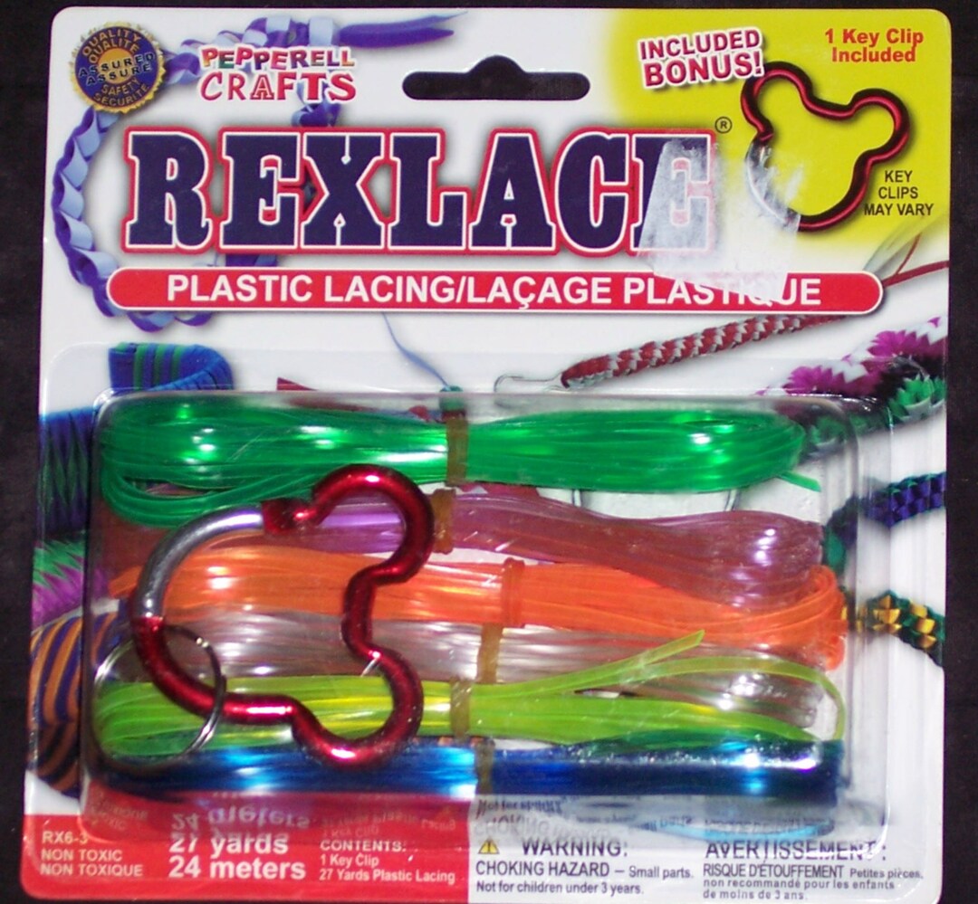 Rexlace Plastic Lacing Assortment With Bonus Key Clip,27 Yds,ass't ...